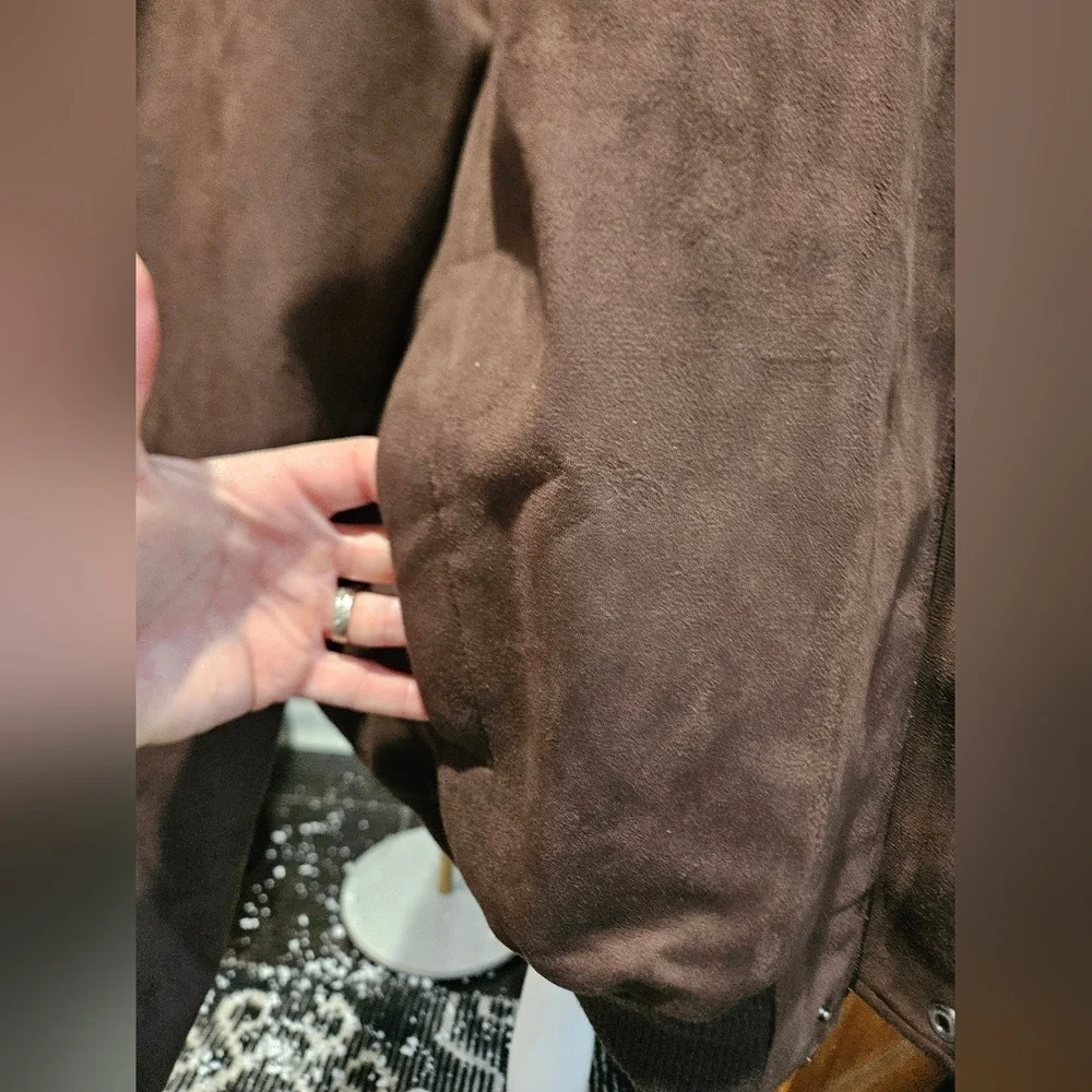 Vintage Reportage R.G.A. Italy Faux Suede Jacket – Brown. XXL